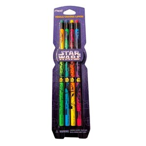 Mead Star Wars Set of 4 No 2‎ Pencils with Erasers Factory Sealed 1996